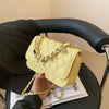 Candy Color Graceful Women's Bag 2022 Chain Single Shoulder Slant Ring Bag Simple Metal Decoration Small Square