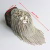 Handmade Shoulder Jewelry Tassel Rhinestones Epaulettes Clothing Accessories Brooch Epaulet Shoulder Brooches