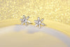 925 Stamp Silver ColorSnowflake Earrings Female Zircon Hoop Earrings For Girls Wedding Engagement Jewelry Gift