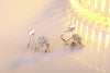 925 Silver Women  Cross Earrings Snowflake Zircon Gifts Jewelry New