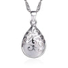925 Stamp Silver Color Chains And Necklaces For Women Neck Jewelry Moonstone Water Drop Beads Pendant Wedding Party