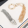 Metal Chain Tassel Pendant Bag Decoration Handbag Ornament Spring coil Purse Buckle 10cm 11cm 15cm Length Silver Black