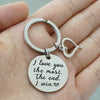 hollow heart charm keychain engraved letter diy gift