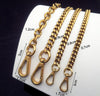 1pcs Metal Bag Strap Shoulder Chain Replacement Metal Bag Chains Purse Chain With Buckles Craft  DIY Bag Parts Gold