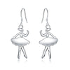 Charms 925 Sterling Silver dancing girl Earrings for Women noble wedding party Jewelry Christmas Gifts