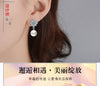 925 Stamp Silver Color Women Earrings Snowflake Pearl Retro Stud Earrings Girl Gifts Jewelry  Christmas