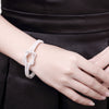 Street 925 sterling Silver Knotted net bangle cuff Bracelet for Women adjustable party wedding Gifts Jewelry