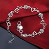 Street wild Beautiful romantic heart flowers 925 sterling silver Bracelet for woman fine jewelry Wedding party gifts