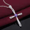 Noble 925 Stamped Silver cross Pendant diamond Necklace For Women Holiday gifts  designer party wedding crystals Jewelry