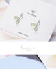 925 Stamp Silver Color Leaf Plant Stud Earrings For Children Light  Women Jewelry Accessories