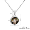 PolishedPlus DIY Double-Sided Photo Custom Picture Necklace Personalized Customized Glass Cabochon Family Lovers Jewelry Gifts