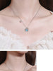 Necklace For Women Blue Crystal Moon Pendant 925 Stamp Korean Chain Vintage  Quality Fine Jewelry  GaaBou