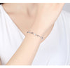 925 Stamp Silver Zircon Love Heart Shaped Bracelets crystals chain For Women Valentines Gift Wedding party charms Jewelry