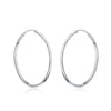 Classic 5cm-6cm Big Circle 925 Sterling Silver hoop earrings for women wedding birthday gift fine Jewelry