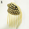 1Pc Punk Gothic Rivet Spike Epaulet Shoulder Board Mark Tassel Brooch Jewelry