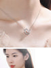 Strawberry Quartz Moon Pendants And Necklaces For Women 925 Stamp Silver Color Wedding Party Jewelry Gifts GaaBou