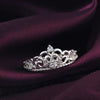 925 Sterling silver  crystal Crown Rings women size 7 8 party Gifts diamond ring wedding designer jewelry