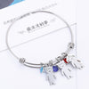 Personalize Bangles For Her Custom Baby Name  Cute Baby Shape  With Birthstone Bangles Free Engraving  Name or Logo