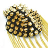 1Pc Punk Gothic Rivet Spike Epaulet Shoulder Board Mark Tassel Brooch Jewelry