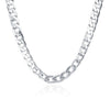 925Silver Colour 10MM Cuba 20/24 Inch Chain Silver Colour Nacklace For Women  Quality Jewelry 2022 Trend