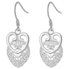 Popular charms 925 Sterling Silver Pretty heart drop Earrings for Women party Wedding Jewelry Christmas Gifts