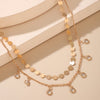 Tocona Shiny Crystal Stone Tassel Choker Neckalce for Women Gold Water Alloy Metal Clavicle Chain Party Jewelry Accessories