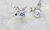 925 Stamp Silver Color Charm Earrings Angel Wings Studs Earring Women Girl Ladies Jewelry Wedding Christmas Gift