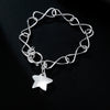 Original 925 sterling silver Beautiful Star pendant Bracelets for women  party Wedding accessories jewelry gifts