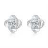 noble 925 Sterling Silver Shiny crystal studs Earrings for Women party wedding Jewelry Christmas Gifts