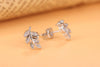 925 Sterling Silver Women  Earrings Arborization Leaf Stud Earring Girl Elegant Jewelry Charm Gifts New