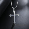 925 Stamped Silver Classic cross Pendant Necklace For Women wedding accessories party  Jewelry trend gifts