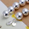 Silver Colour 10mm Beads Bracelets For Women Charm Aesthetic Jewelry Trend 2022   Christmas GaaBou