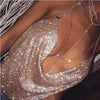 Sexy Body Jewelry Nightclub DJ Lady DS Sparkling Bra Classic Copper Star Rhinestone Charm beach Strap type Chest  chain