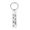 Personalized Rectangle keychain Stainless Steel Free Engraving 51mmX13mm MOM BOSS QUEEN GIft