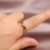 2022 Korean design jewelry simple white pearl copper inlaid zircon open female daily ring