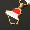 Trendy Logo Map Pendant Necklace Men's Necklace Metal Sliding Pendant Gold-Plated Necklace Accessories Jewelry