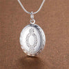 Fine 925 Stamped Silver charms Photo frame Pendant Necklace for women Christmas gifts party wedding noble Jewelry