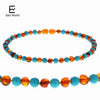 12''--24'' Natural Cognac Amber Necklace Turquoise Knotted Baltic Amber for Mother Baby Ambar Jewelry Diy Adult Necklace