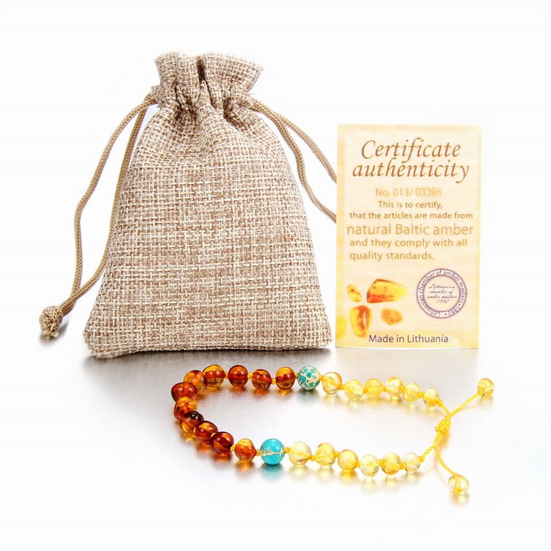 9 New Natural Amber Bracelets for Baby Women Turquiose Amethyst Strand Baltic Amber Beads Bracelet Handmade Baby Jewelry