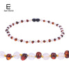 Amber Necklace for Baby Women Handmade Mother D Gifts Knotted Natural Gemstone Baltic Amber Beads Collar Mama Jewelry