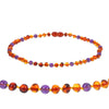 Amber Teething Necklace Knotted Mix Round Natural Gemstone Beads Polished Natural Baltic Amber Jewelry for Baby Women