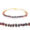 Amber Teething Necklace for Baby (Unisex) Natural Gemstone Amethyst + Baltic Amber Beads Bracelet for Women Fine Gift