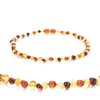 Baby Amber Bracelets Handmade Jewelry Original Baltic Ambar Beads Strand Anklets Pulseras for Kids Adults Women Girls