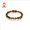 Baby Amber Bracelets Handmade Jewelry Original Baltic Ambar Beads Strand Anklets Pulseras for Kids Adults Women Girls