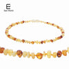 Cognac Natural Amber Necklace for Baby Adult Baroque Baltic Amber Beads Jewelry Natural Stone Collar Supplier 7 Colors