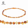 Cognac Natural Amber Necklace for Baby Adult Baroque Baltic Amber Beads Jewelry Natural Stone Collar Supplier 7 Colors