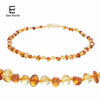 Cognac Natural Amber Necklace for Baby Adult Baroque Baltic Amber Beads Jewelry Natural Stone Collar Supplier 7 Colors