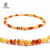 Cognac Natural Amber Necklace for Baby Adult Baroque Baltic Amber Beads Jewelry Natural Stone Collar Supplier 7 Colors