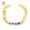 Creative Design Amber Bracelet Baltic Amber Beads Customized Name Jewelry Mom Baby Gift Bracelet Personalized Bojioux