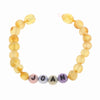 Custom Name Amber Jewelry Baltic Amber Teething Bracelet Anklet with BABY'S NAME Unique Children Natural Jewelry Gift